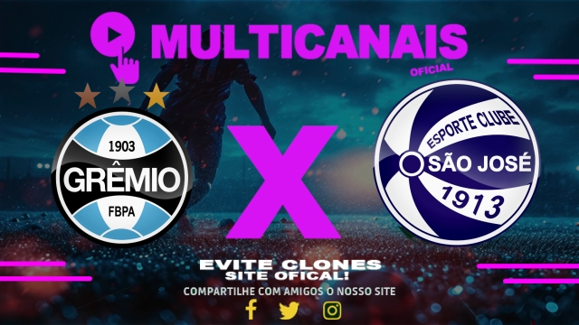 Assistir Grêmio x São José-RS AO VIVO Online 08/07/2025