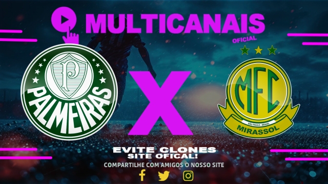 Assistir Palmeiras x Mirassol AO VIVO Online 16/07/2025